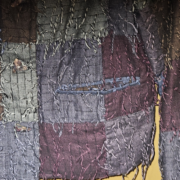 Patchwork Textured Blazer - Multicolor - Picture 4 of 5